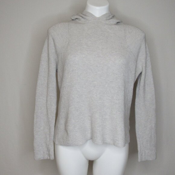 Athleta REST DAY Gray Hoodie Knit Sweater Women's XXS XXSmall - Picture 6 of 9